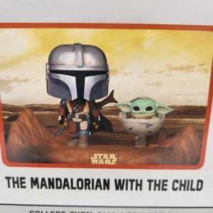 Funko Pop Mandalorian with The Child Grogu #390 Star Wars "Baby Yoda"